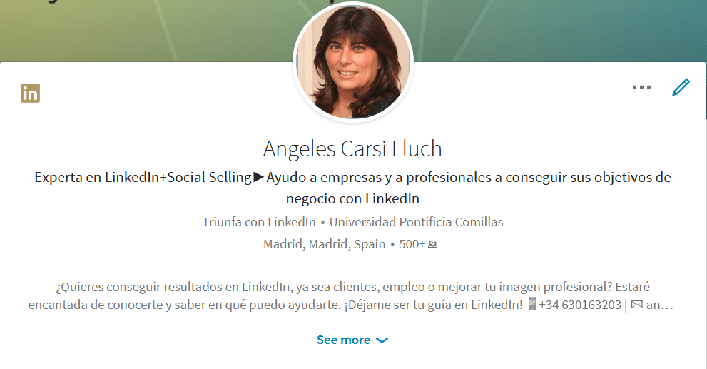 parte clave del perfil linkedin